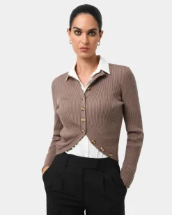 Abaya Button Crop Knit