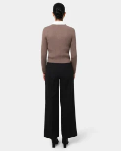 Abaya Button Crop Knit