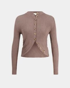 Abaya Button Crop Knit