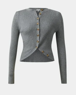 Abaya Button Crop Knit