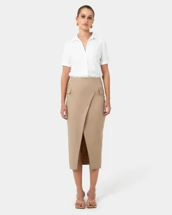Abby Asymmetric Tailored Skirt
