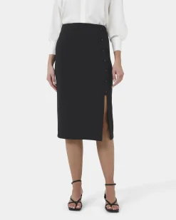 Ace Side Button Skirt