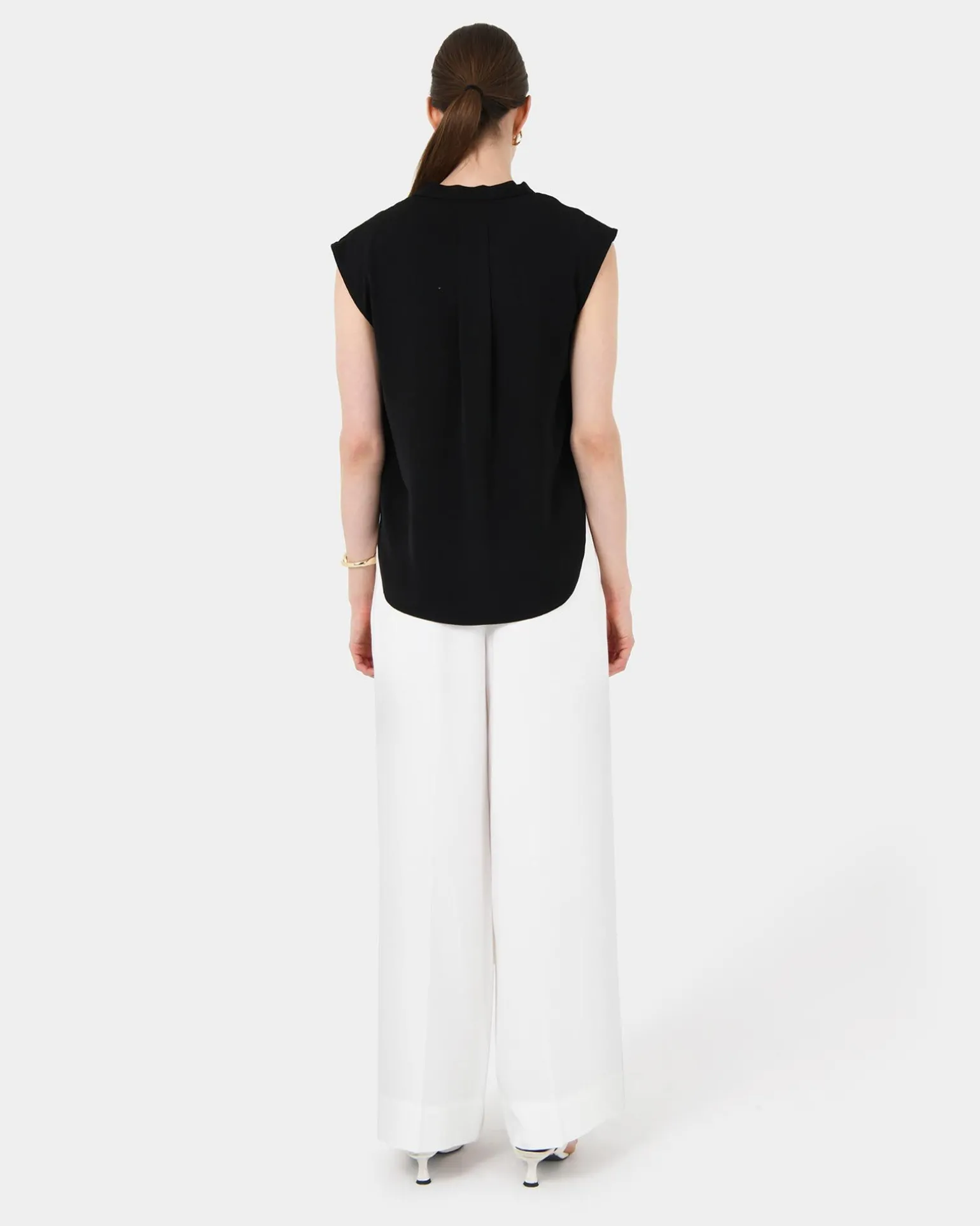 Adelaide V-neck Cap Sleeve Top
