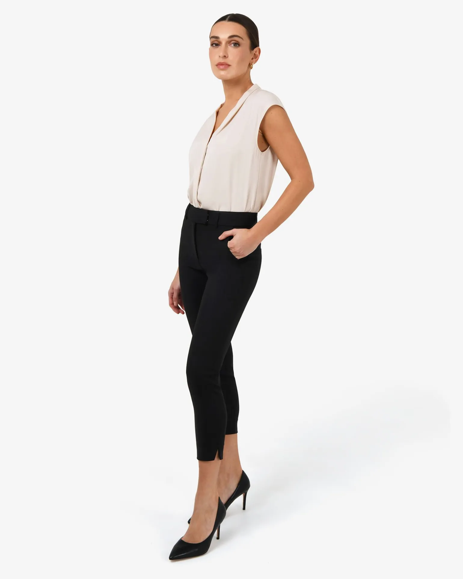 Adelaide V-neck Cap Sleeve Top
