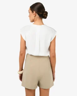 Adelaide V-neck Cap Sleeve Top