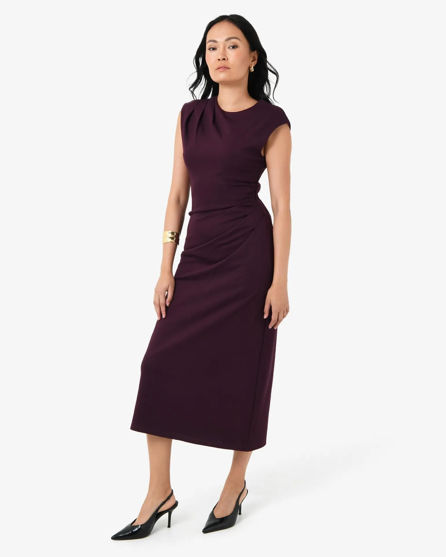 Adele Pleated Midi Dress