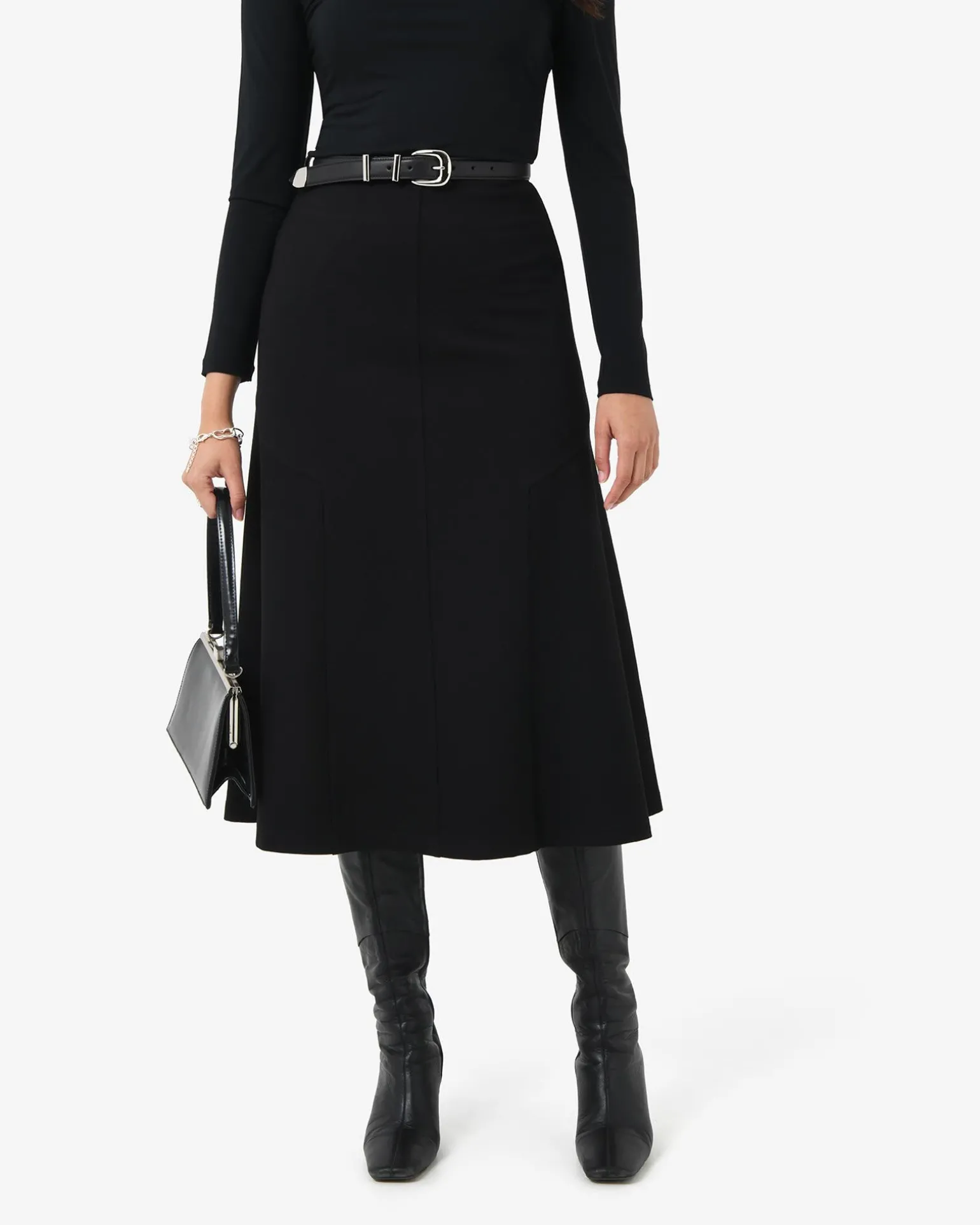 Adele Side Panel Midi Skirt