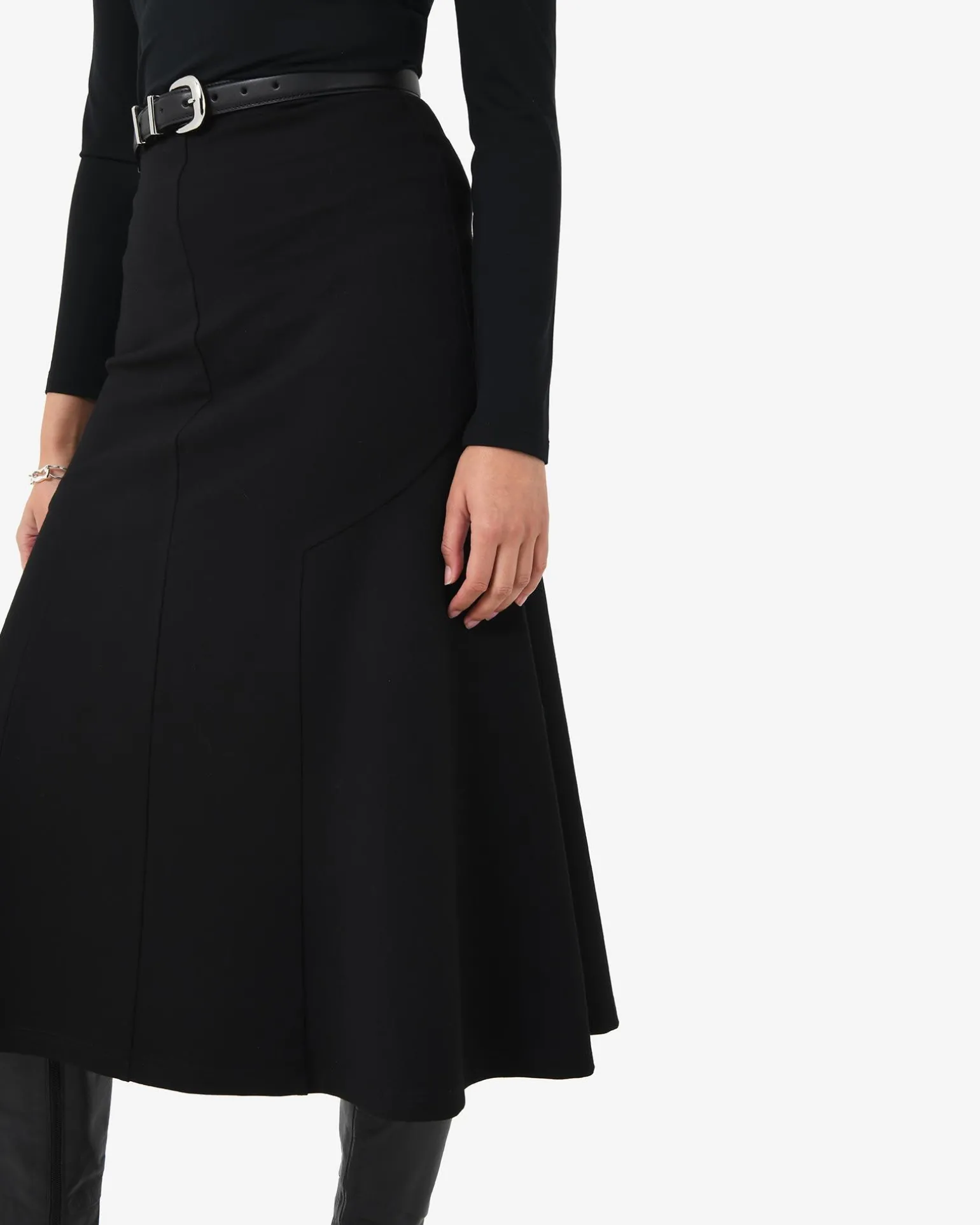 Adele Side Panel Midi Skirt