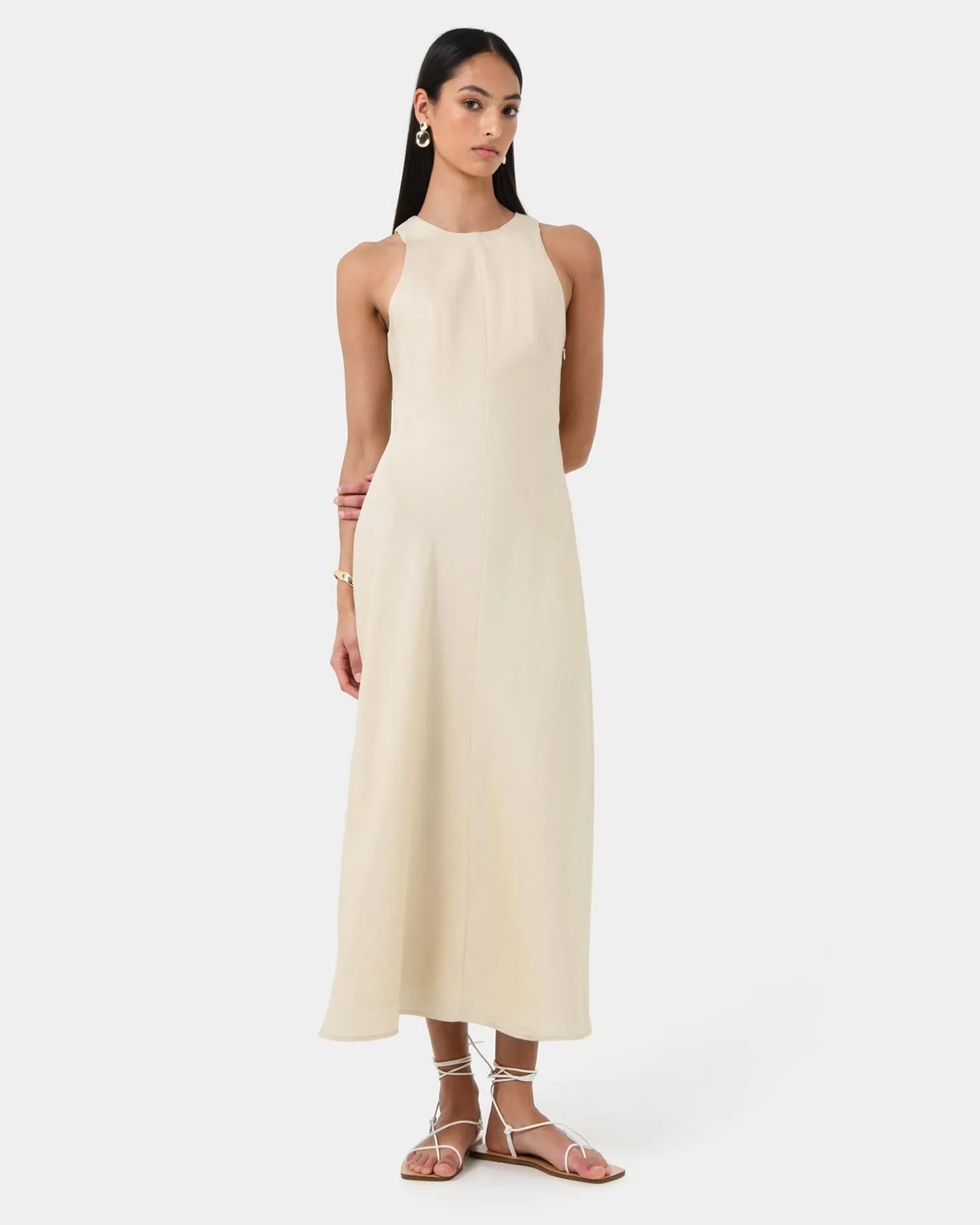 Aiya Bias Midi Dress