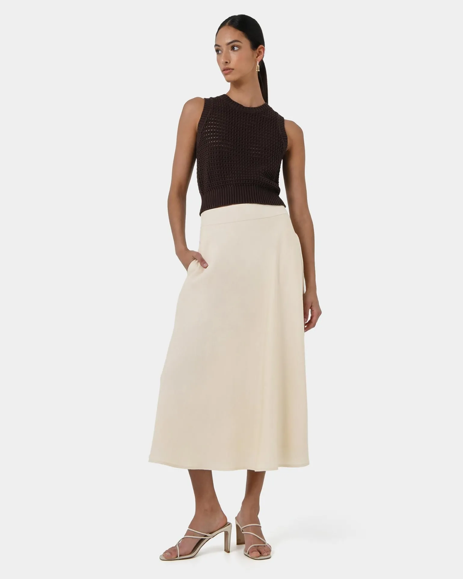 Aiya Bias Midi Skirt