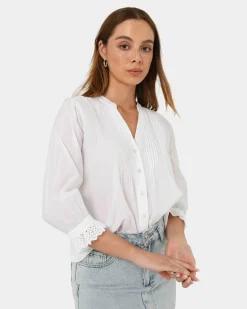 Akira Vneck Embroidery Blouse