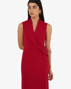 Alaia Twisted Lapel Midi Dress