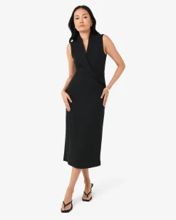 Alaia Twisted Lapel Midi Dress