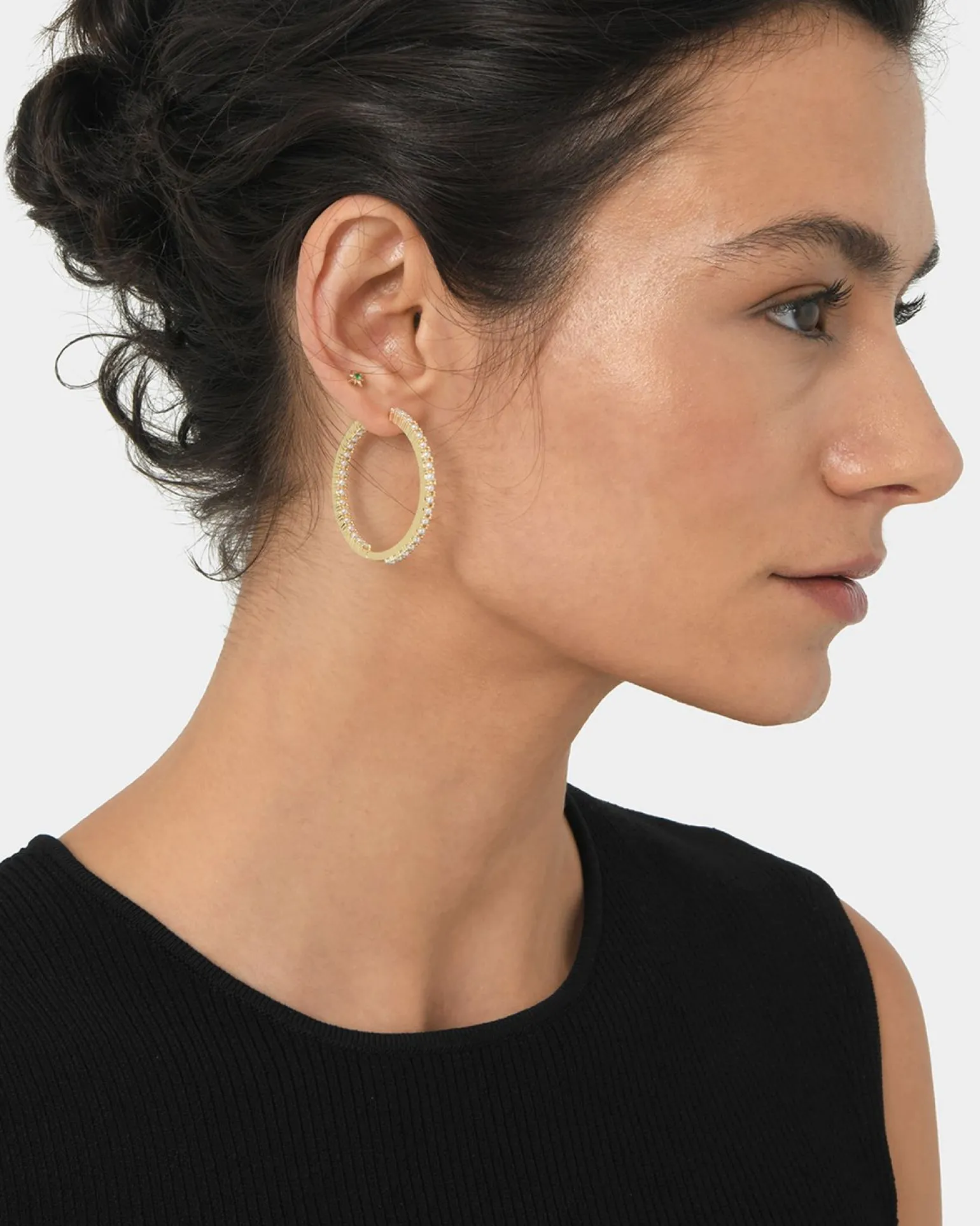 Alayah 16k Gold Hoop Earrings