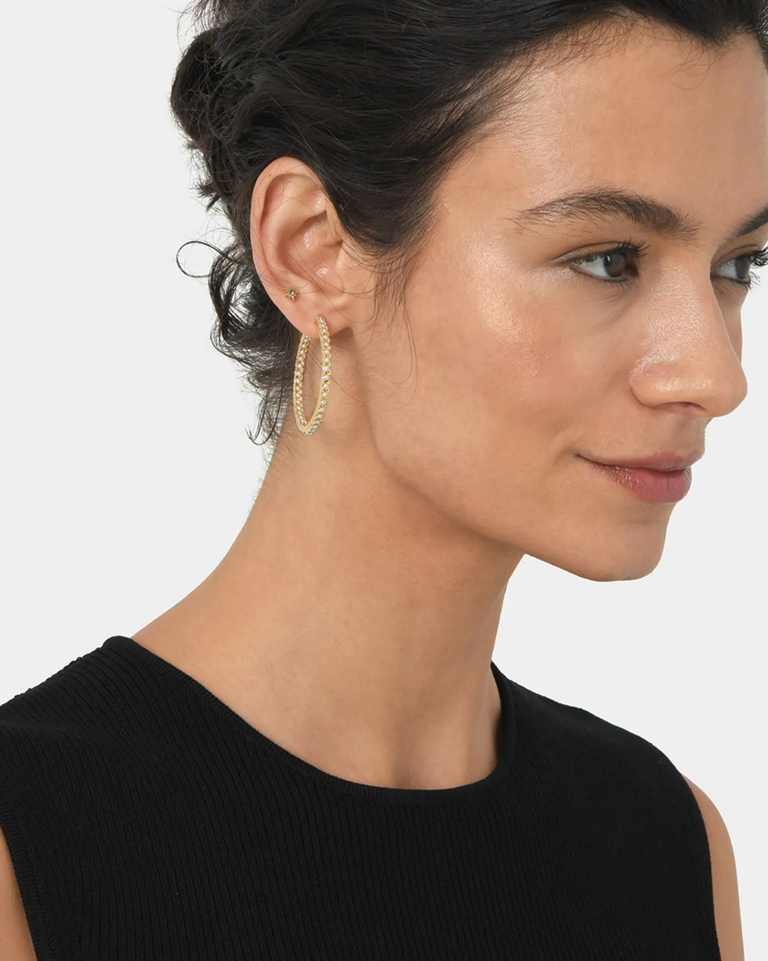 Alayah 16k Gold Hoop Earrings