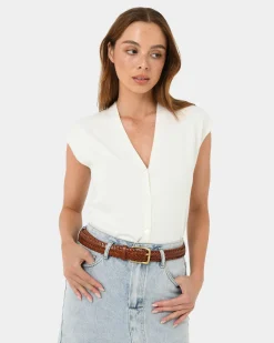 Alexandra Woven Leather Belt