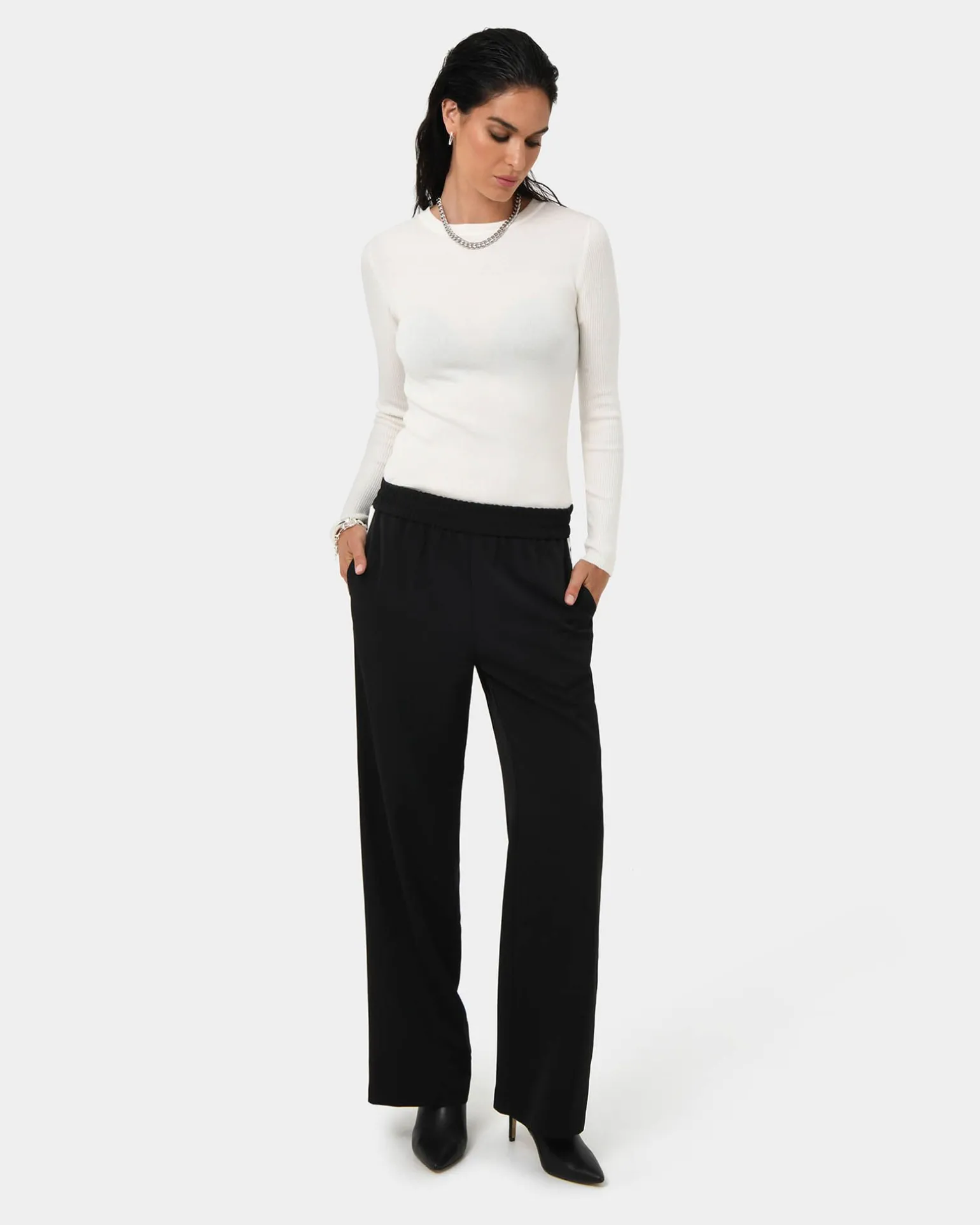 Alla Contrast Elastic Pants