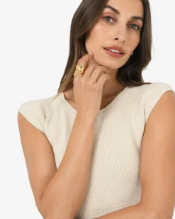 Amara Gold Plated Open Ring
