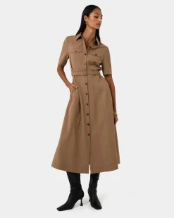 Amera Belted Utility Dress