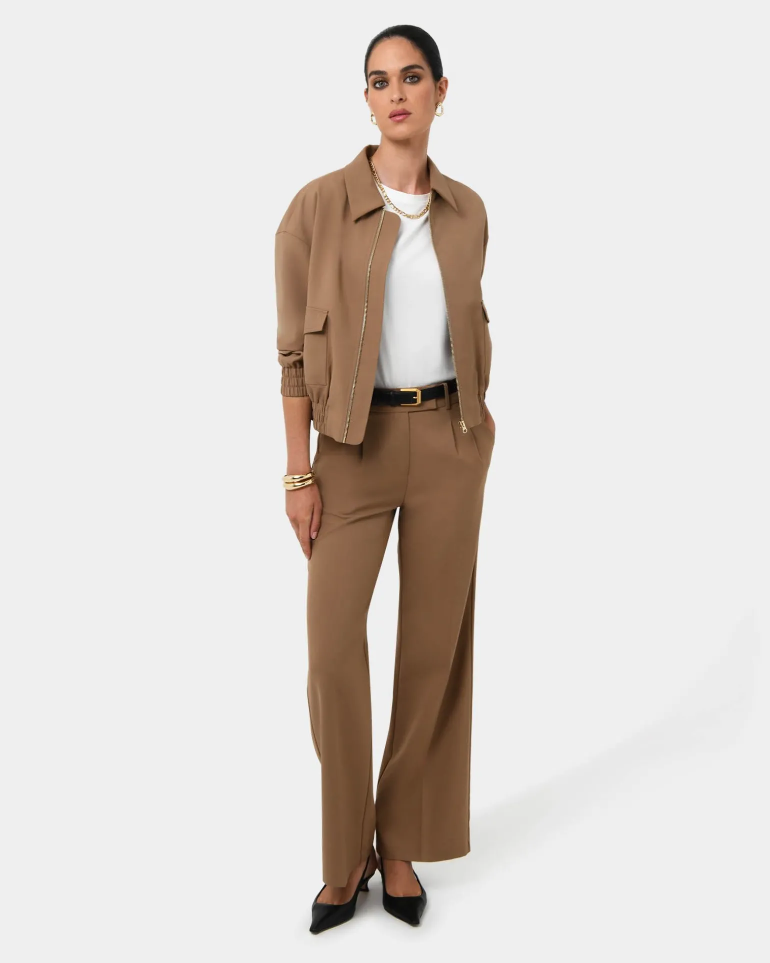 Amera Wide Leg Tailored Pants