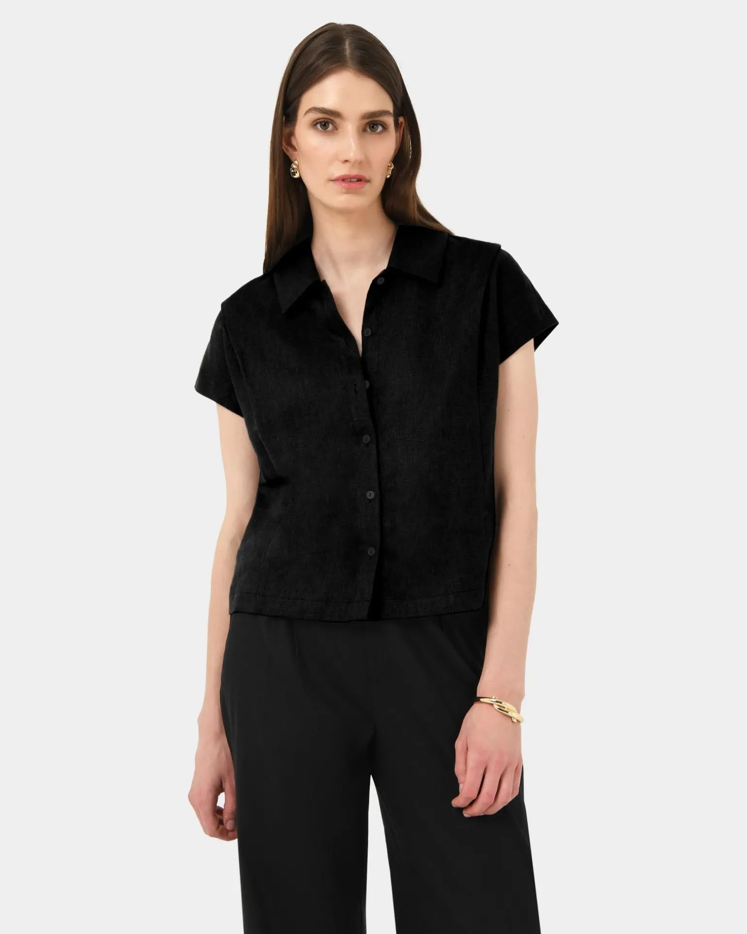 Ami Linen Collar Shirt