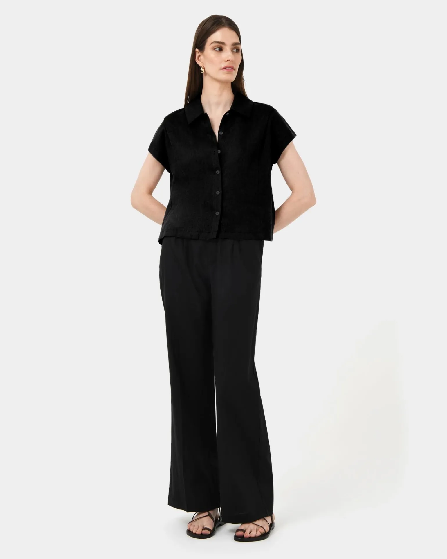 Ami Linen Collar Shirt