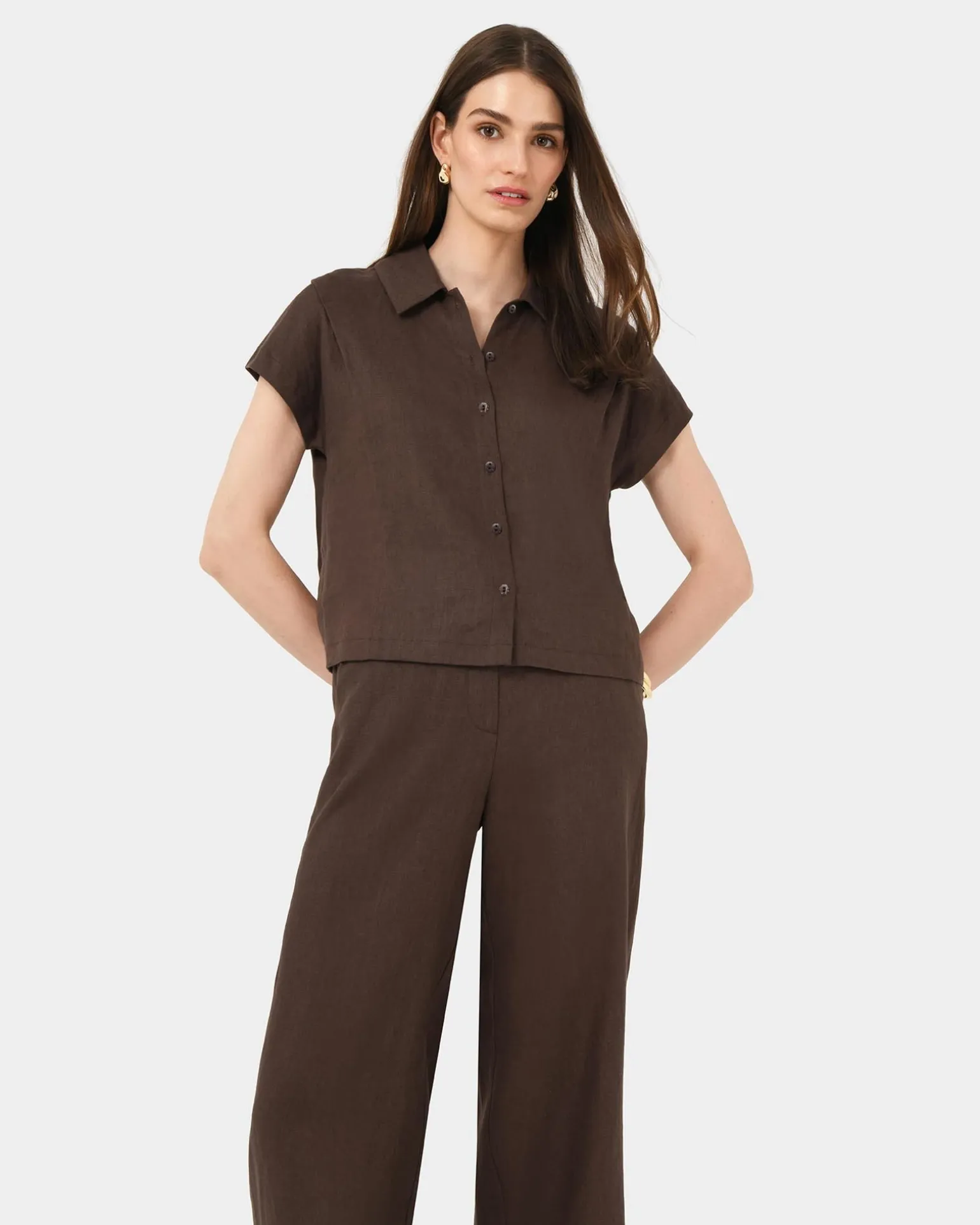 Ami Linen Collar Shirt
