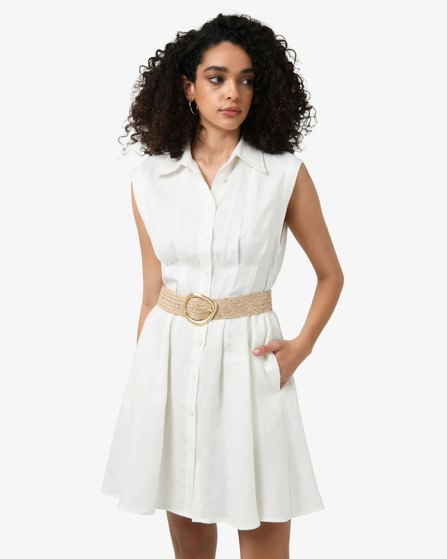 Ami Linen Mini Beach Dress