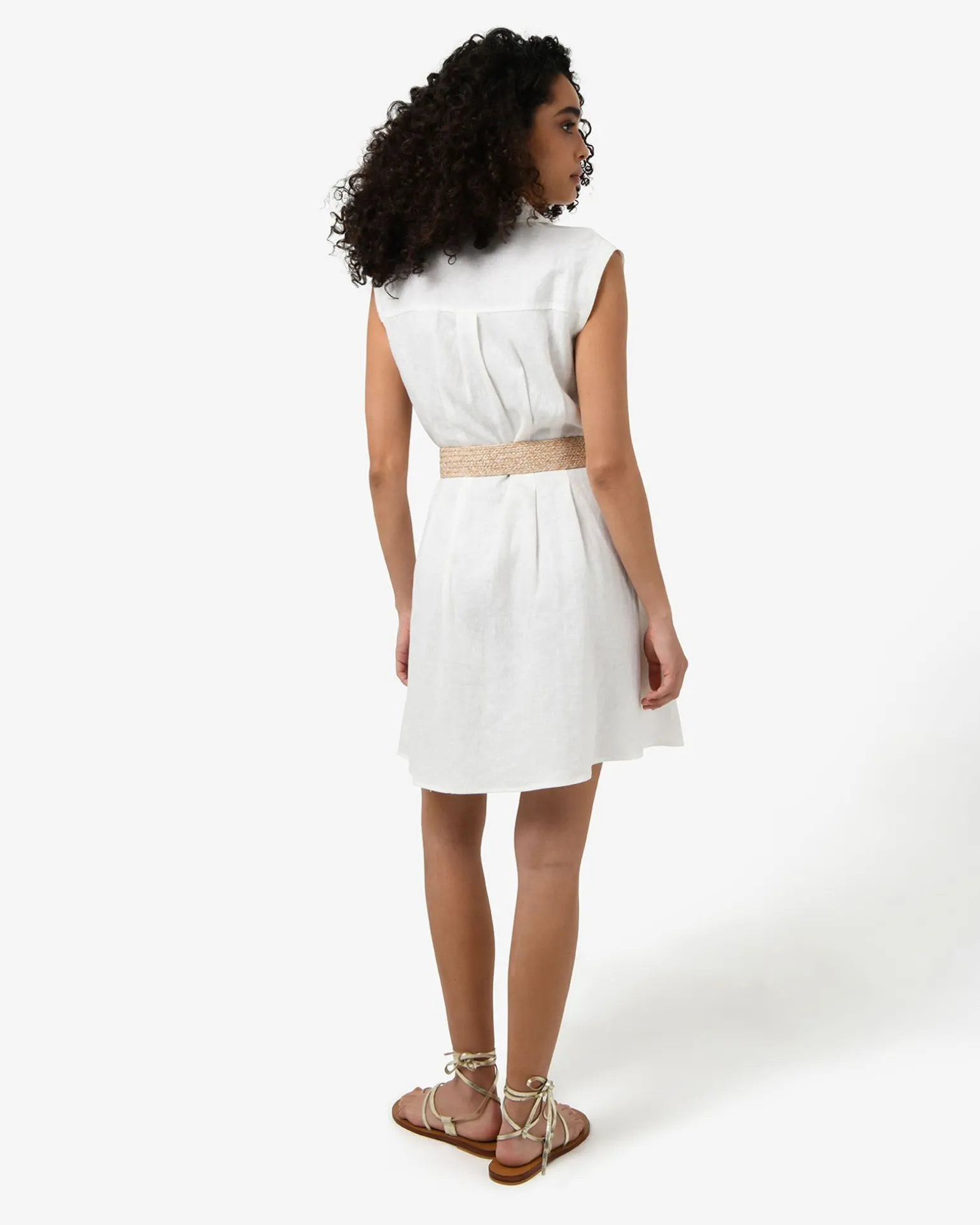 Ami Linen Mini Beach Dress