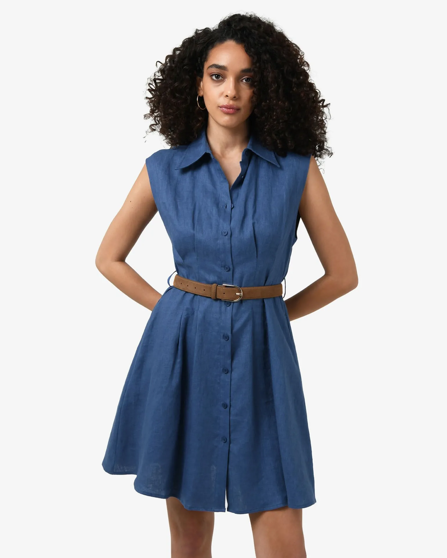 Ami Linen Mini Beach Dress
