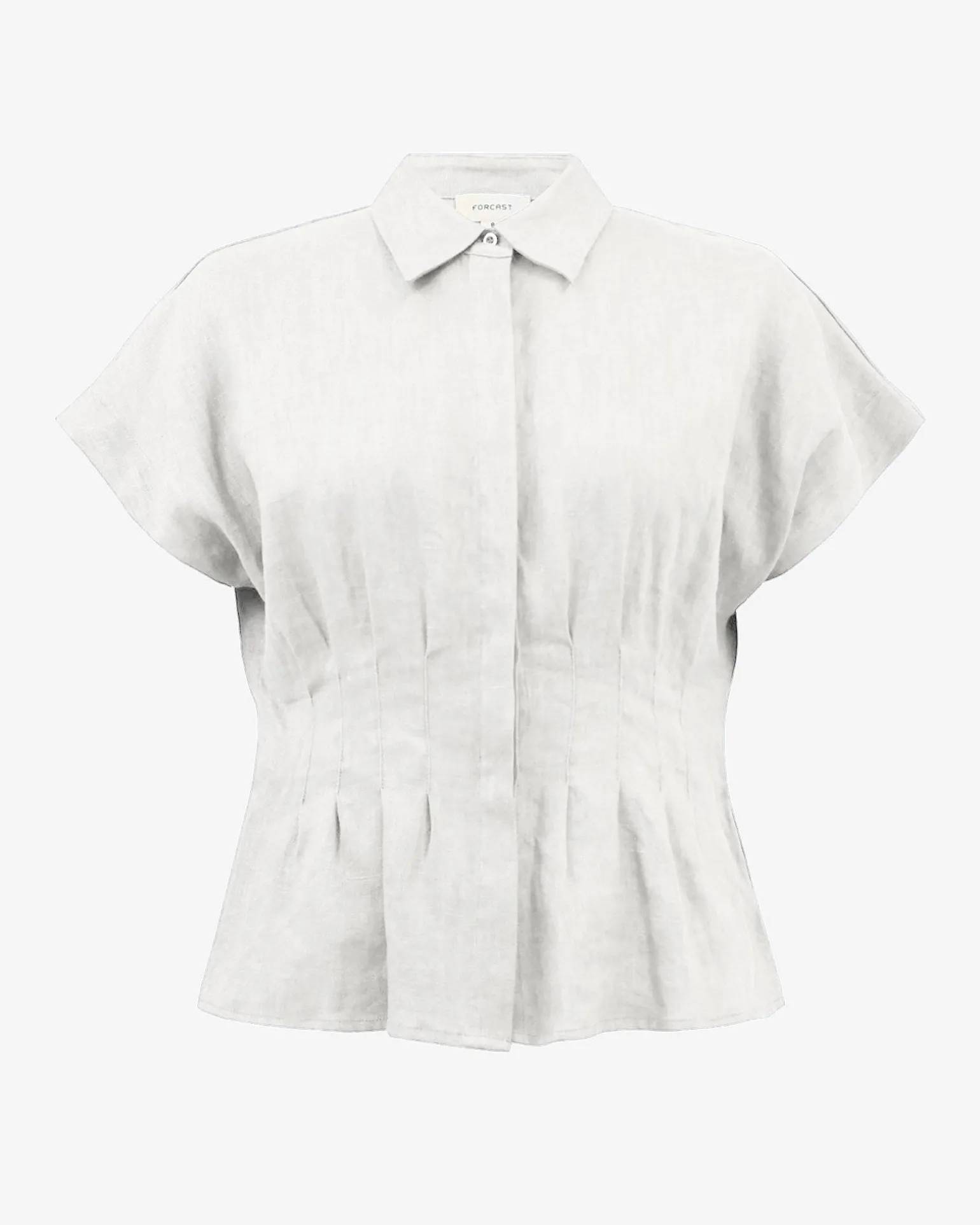 Ami Linen Pleated Tuck Shirt