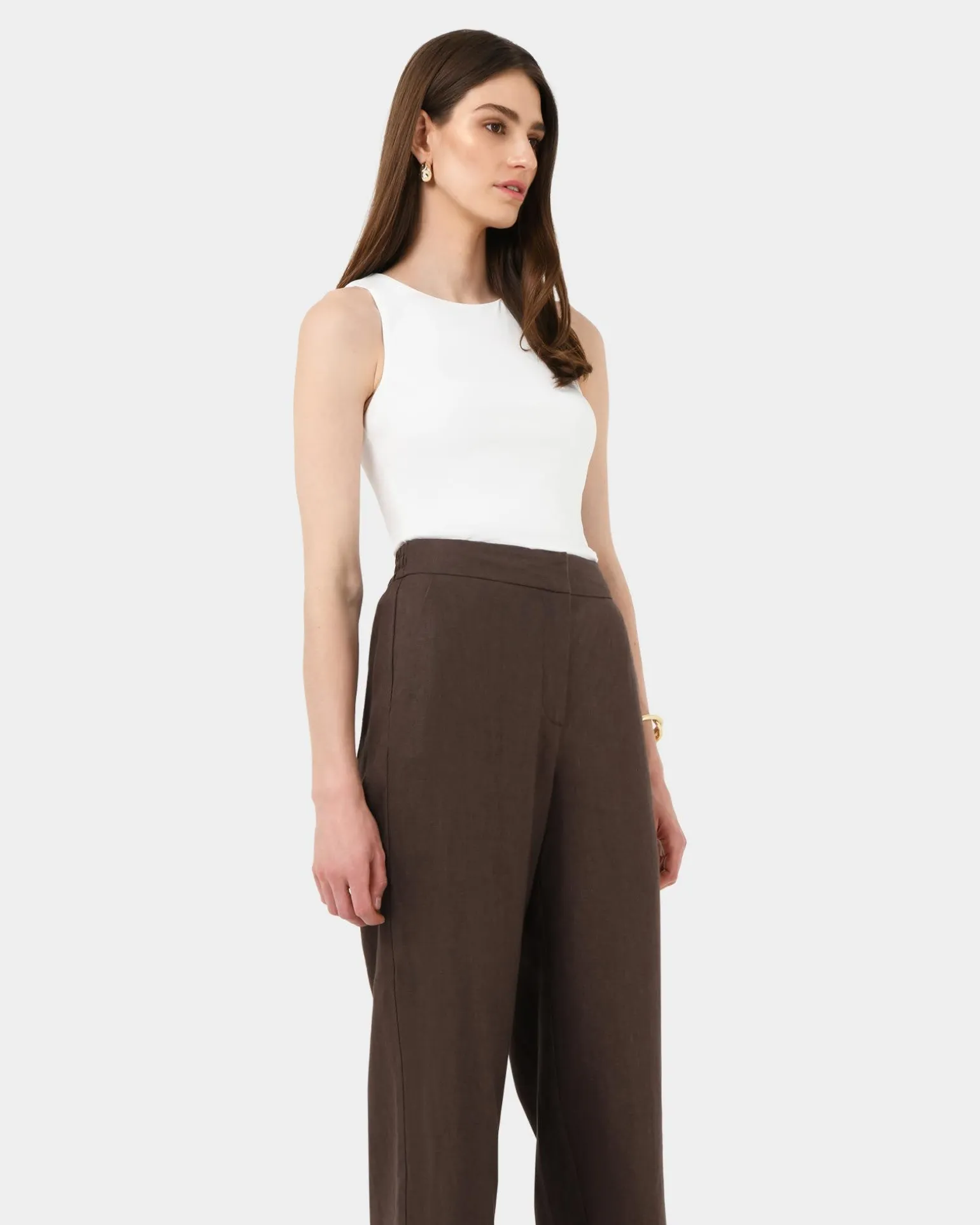Ami Wide Leg Linen Pants