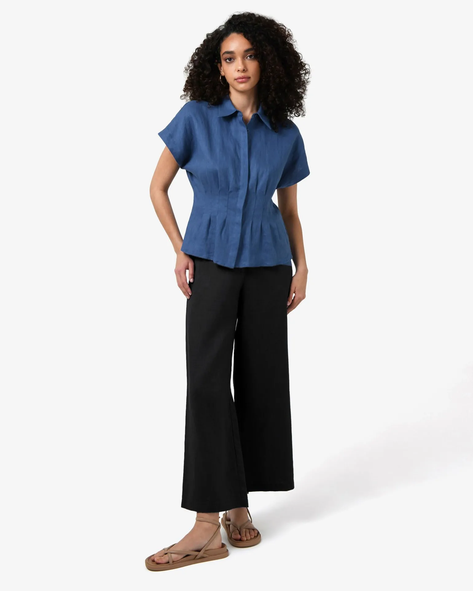 Ami Wide Leg Linen Pants