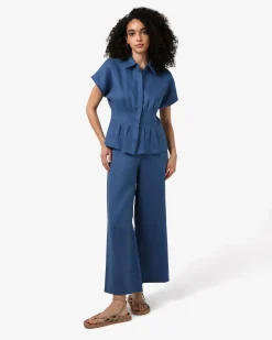Ami Wide Leg Linen Pants