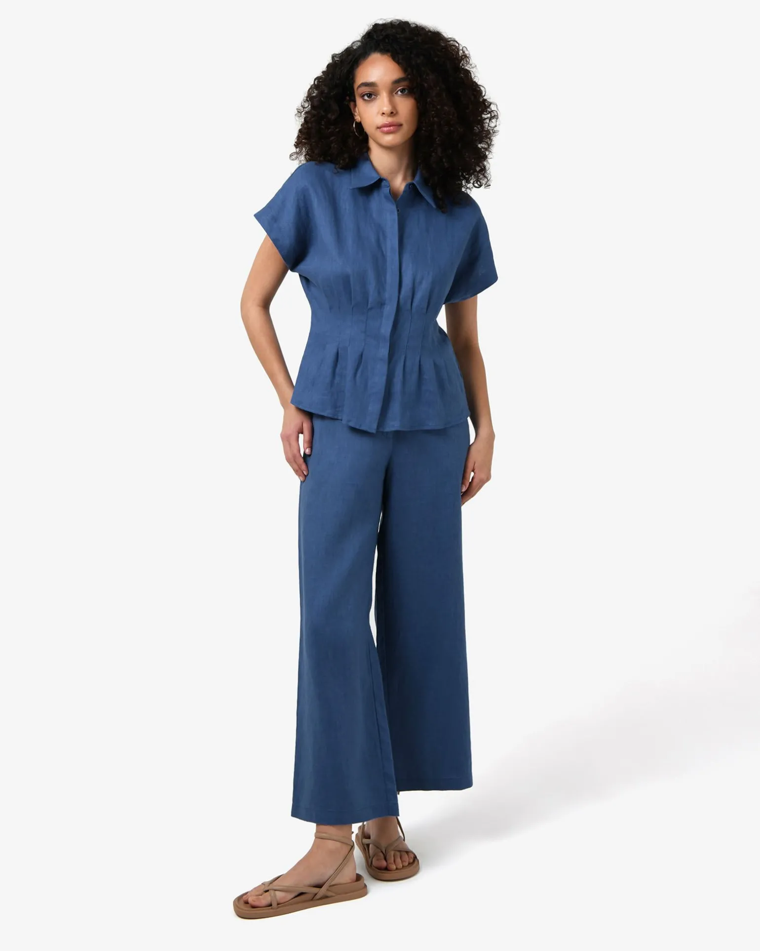 Ami Wide Leg Linen Pants