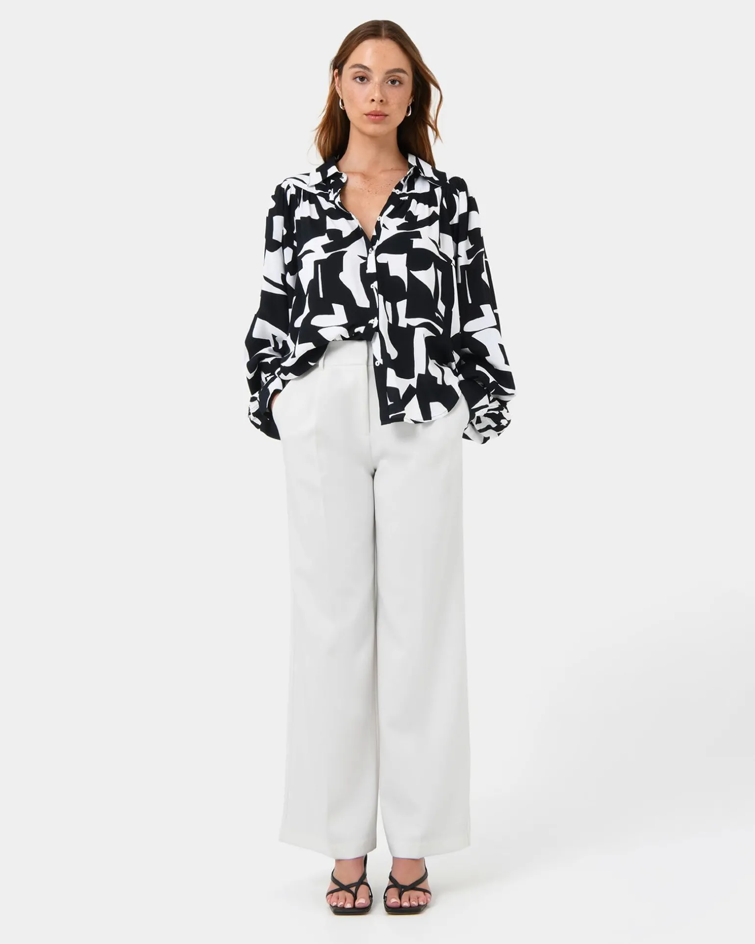 Anella Monochrome Print Blouse