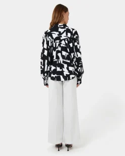 Anella Monochrome Print Blouse