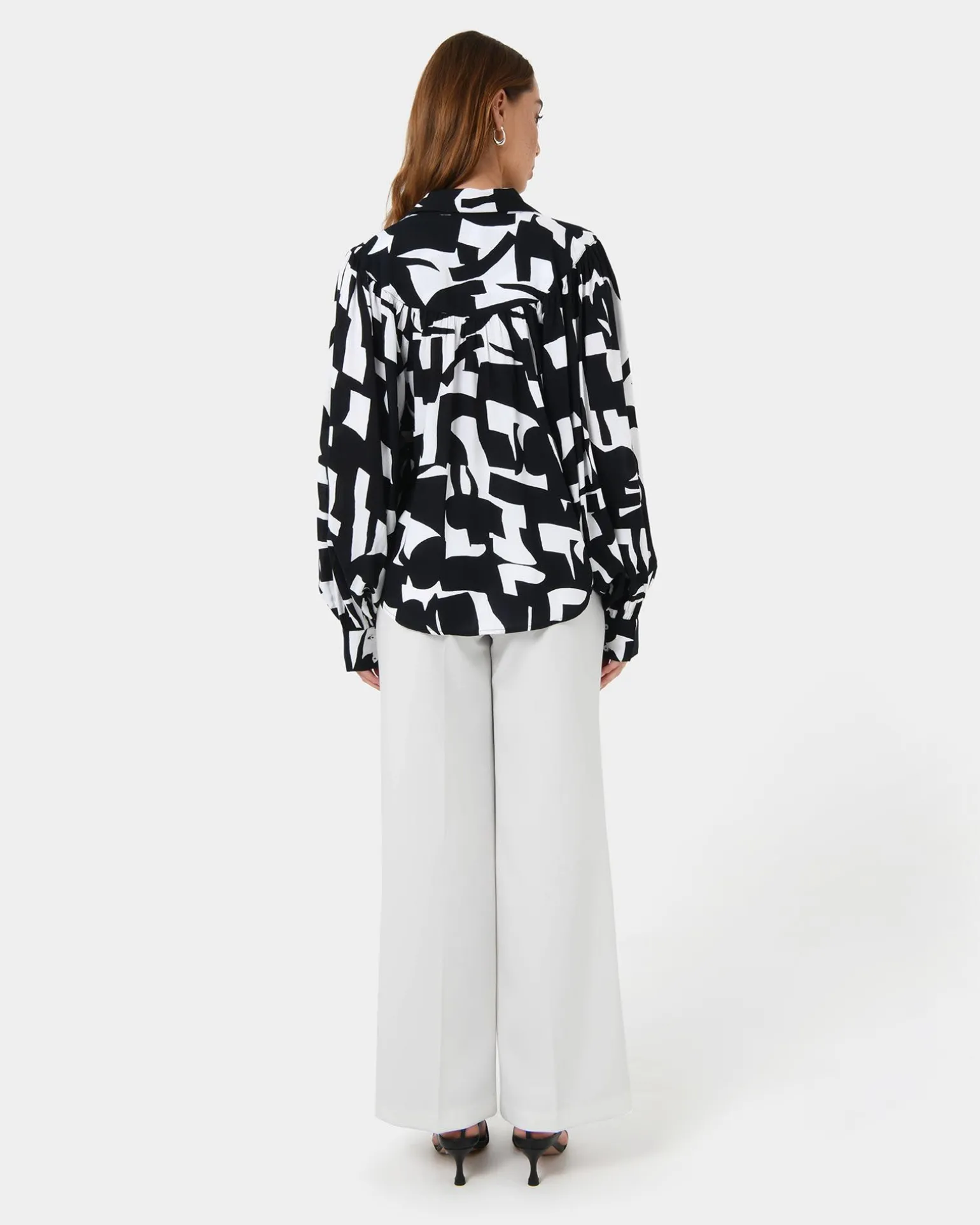 Anella Monochrome Print Blouse