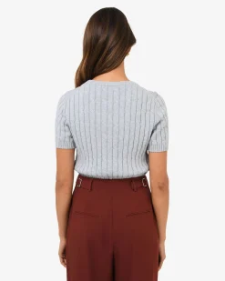 Anita Short Sleeve Cable Knit