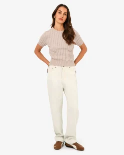 Anita Short Sleeve Cable Knit