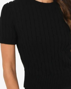 Anita Short Sleeve Cable Knit