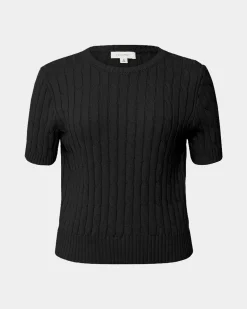 Anita Short Sleeve Cable Knit