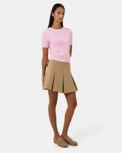 Anita Short Sleeve Cable Knit
