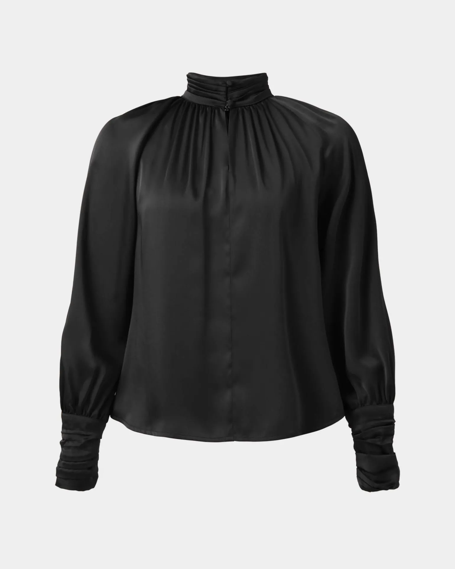 Anna Pleated Satin Blouse