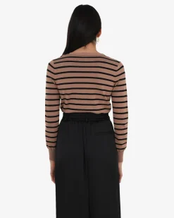 Arabell V-neck Stripe Cardigan