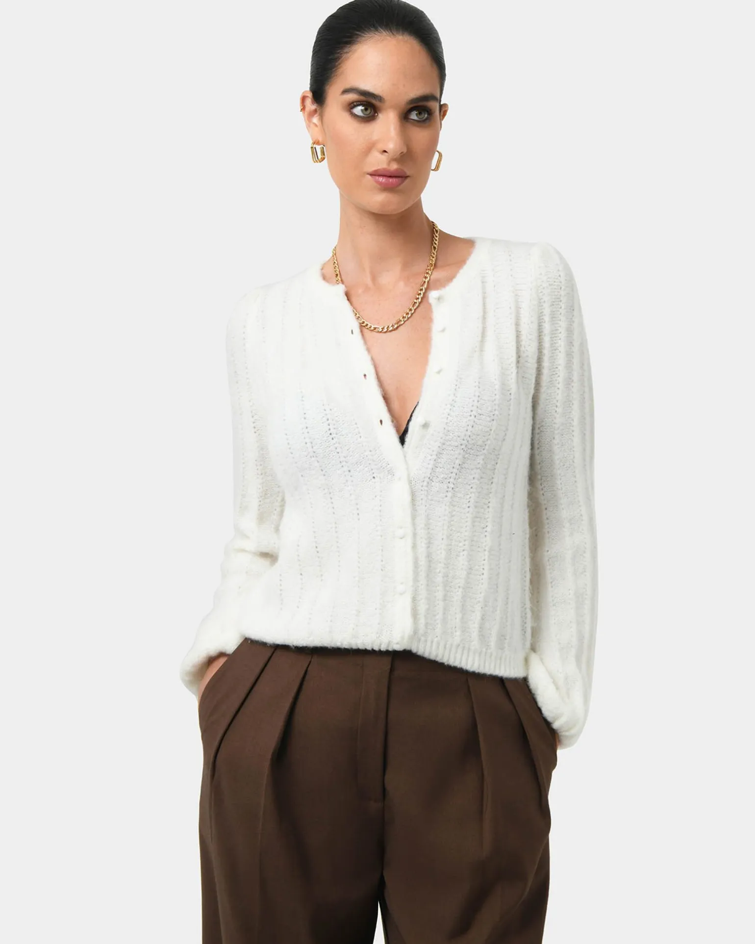 Aura Fluffy Knit Cardigan
