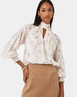 Aurae Floral Tie Blouse