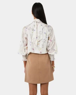 Aurae Floral Tie Blouse