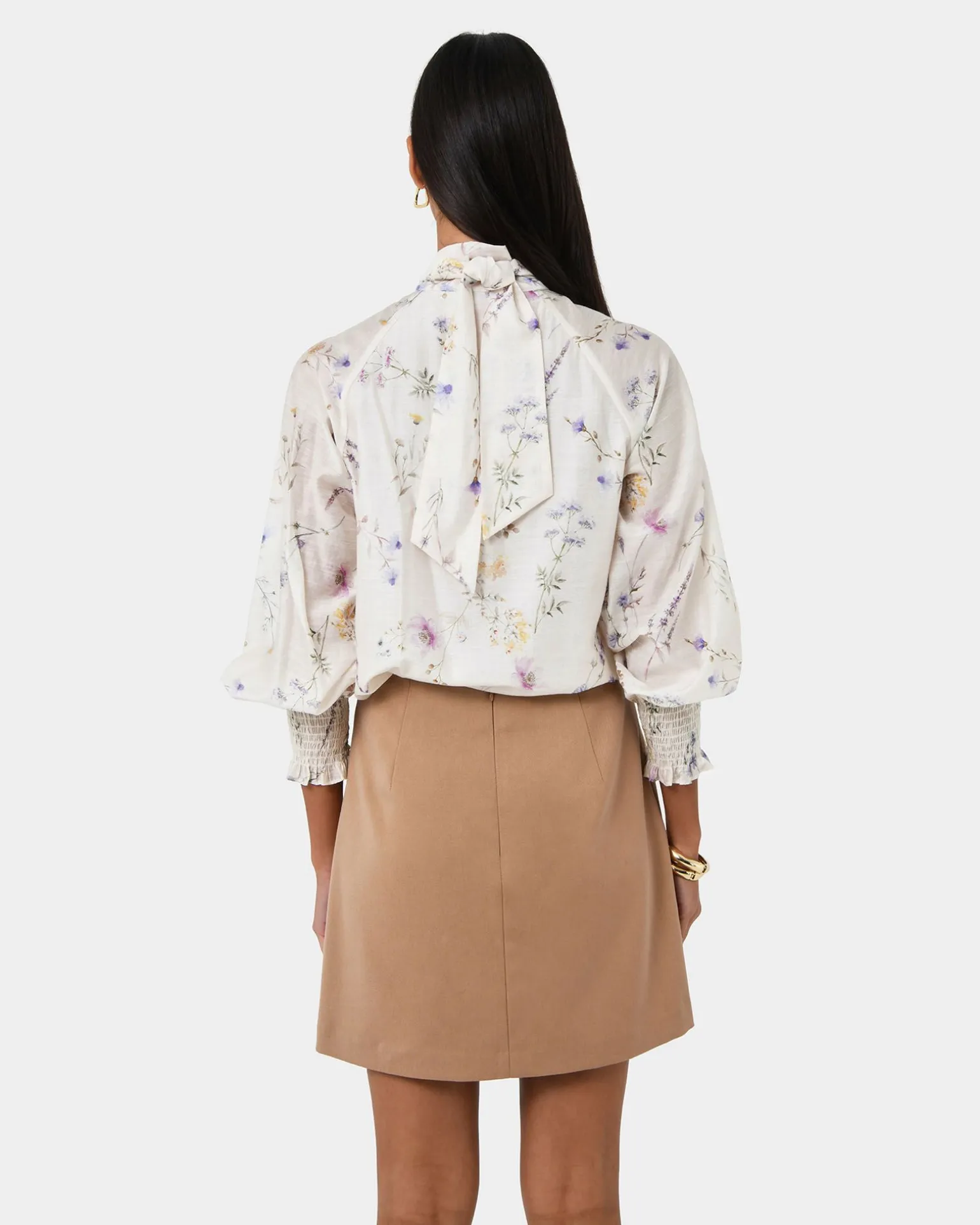 Aurae Floral Tie Blouse