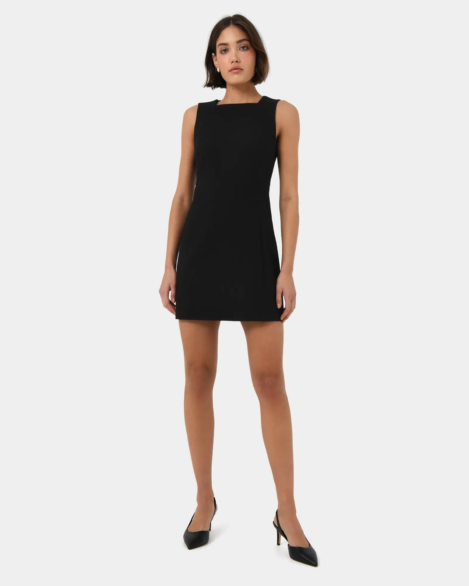Ava Square Neck Panel Dress